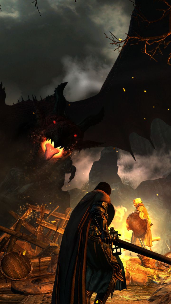 The Arisen facing the Dragon as it attacks Cassardis